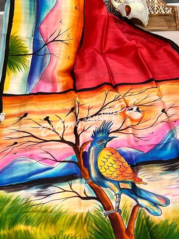 Hand painted sarees