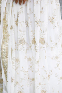 Lehenga with sequin work - White Color