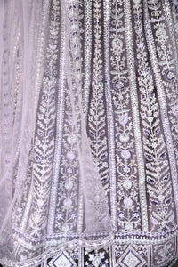 Lehenga with all over sequin and stone work - Lavendar