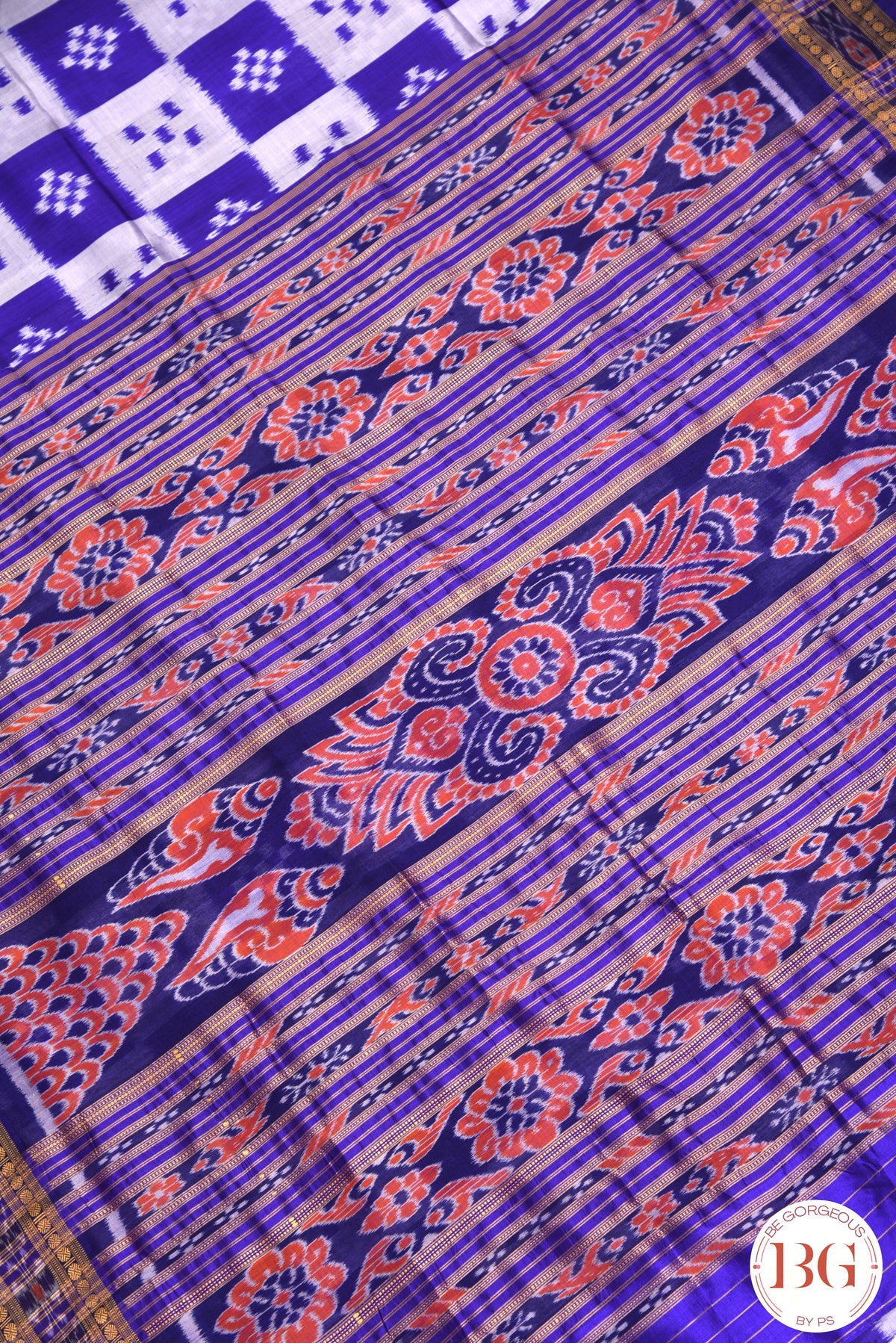 Pasapalii Design Khandua Pure Silk Odisha Handloom Saree  - purple