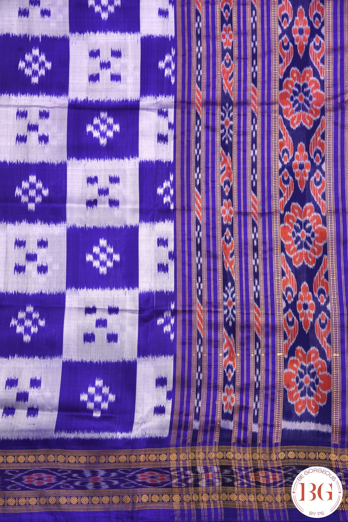 Pasapalii Design Khandua Pure Silk Odisha Handloom Saree  - purple