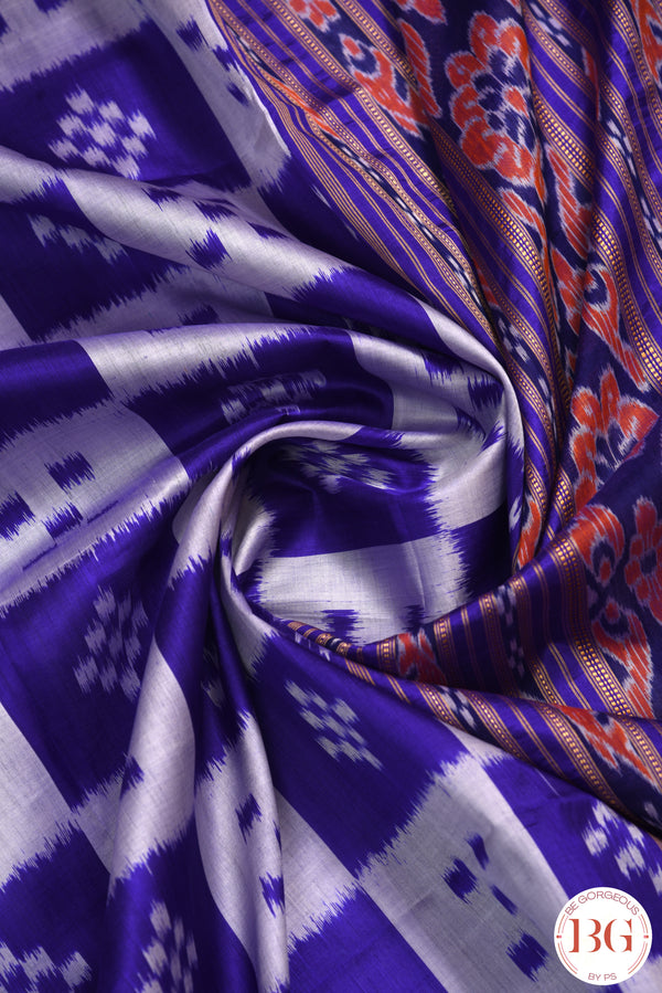 Pasapalii Design Khandua Pure Silk Odisha Handloom Saree  - purple