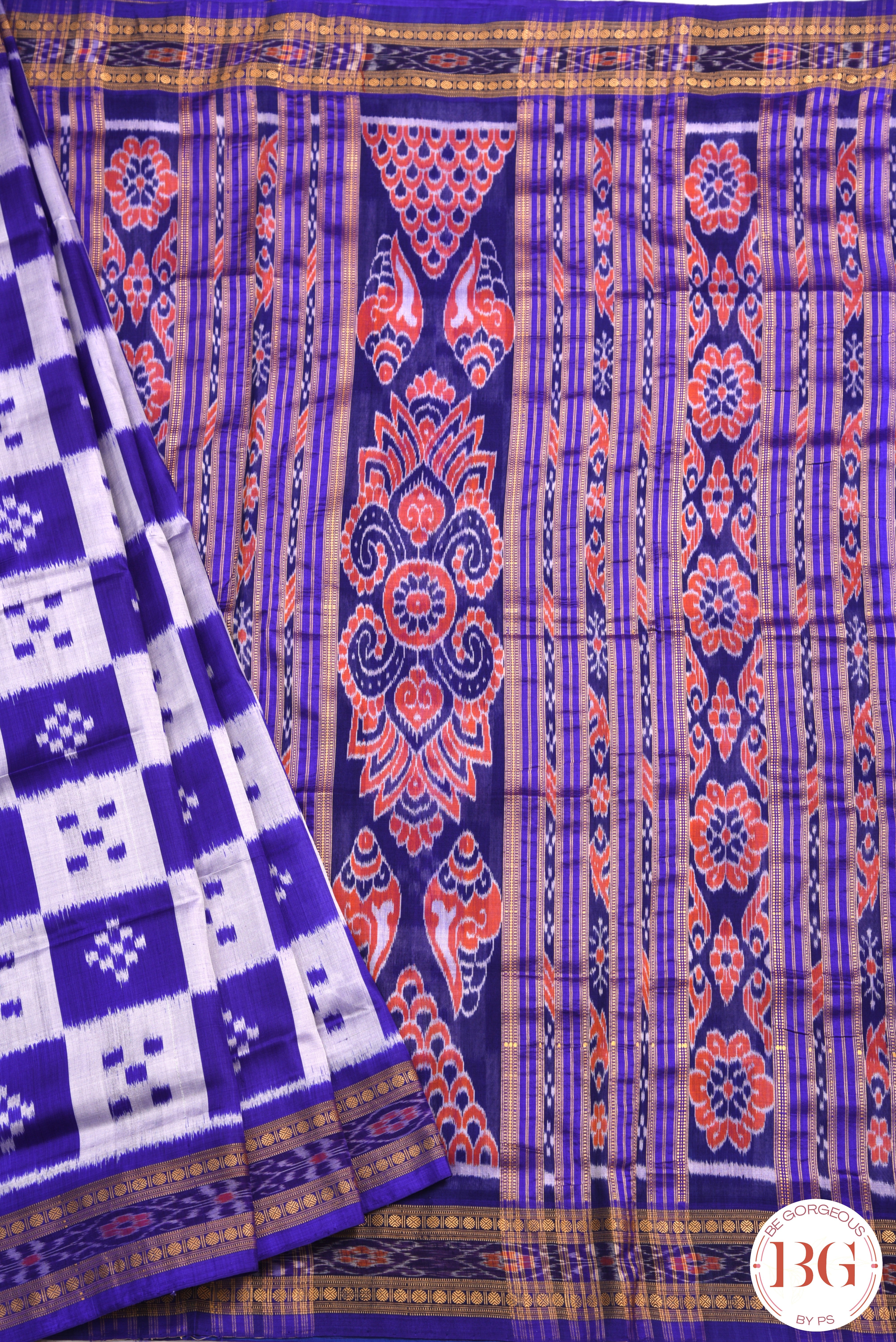 Pasapalii Design Khandua Pure Silk Odisha Handloom Saree  - purple