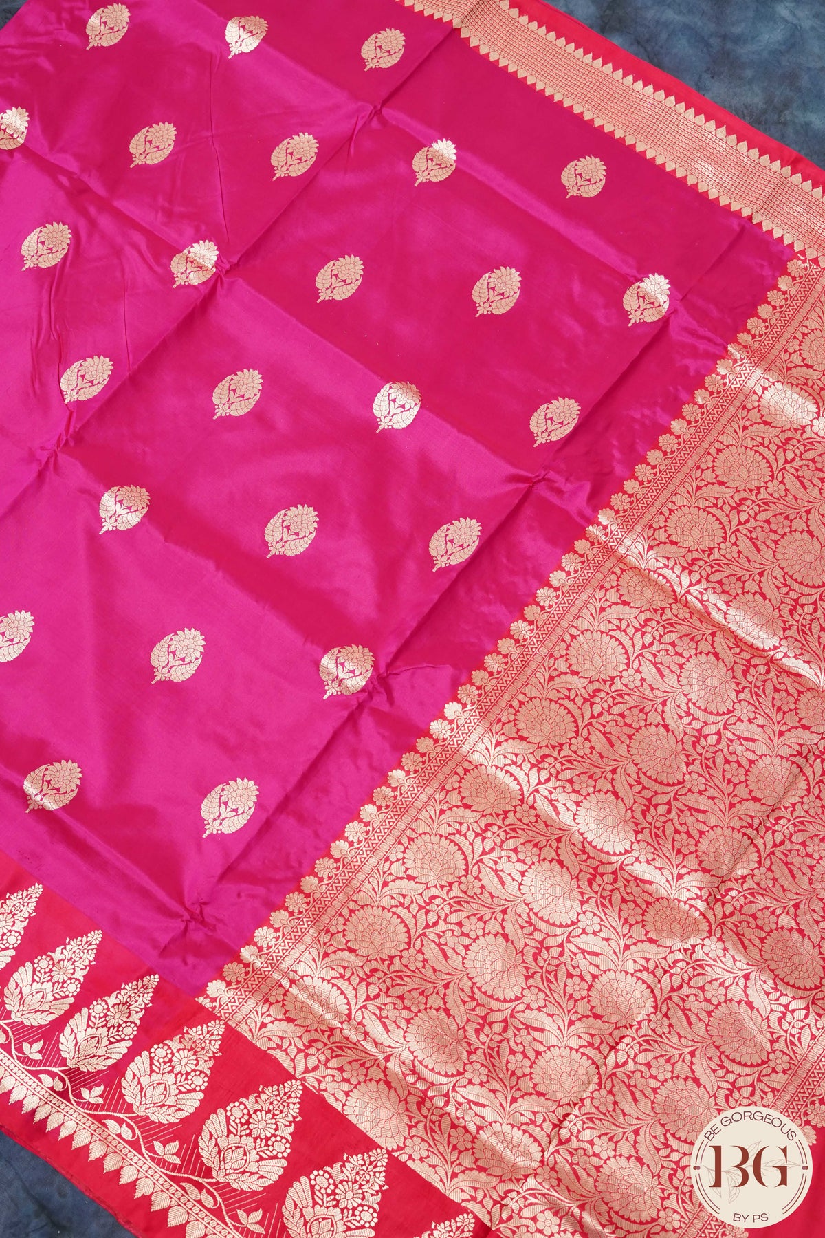 Banarasi Handloom Katan Silk Saree - Silk mark certfied - Megenta Pink