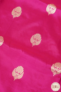 Banarasi Handloom Katan Silk Saree - Silk mark certfied - Megenta Pink