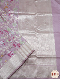 Banarasi Handwoven Katan Silk Kadhua Sona Roopa Meenakaari Weaved Saree With Silkmark Certificate - baby pink