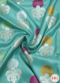 Banarasi Handwoven Katan Silk Kadhua Sona Roopa Meenakaari Weaved Saree With Silkmark Certificate - pastel green