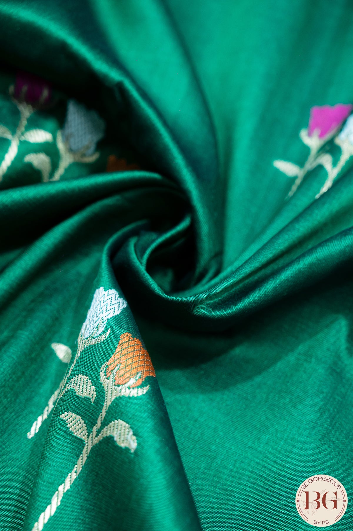 Banarasi Handwoven Katan Silk Kadhua Meenakaari Kadhua Weaved Saree With Silkmark Certificate - green