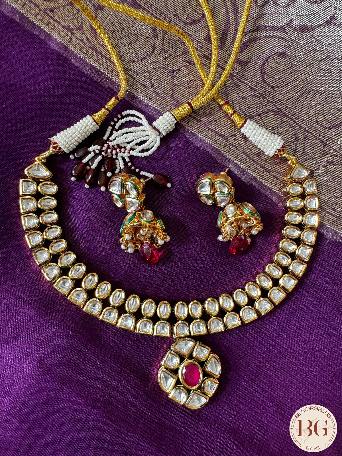 Amrapali inspired kundan necklace set