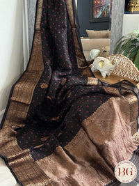 Bandhej on Kora Banarasi - black