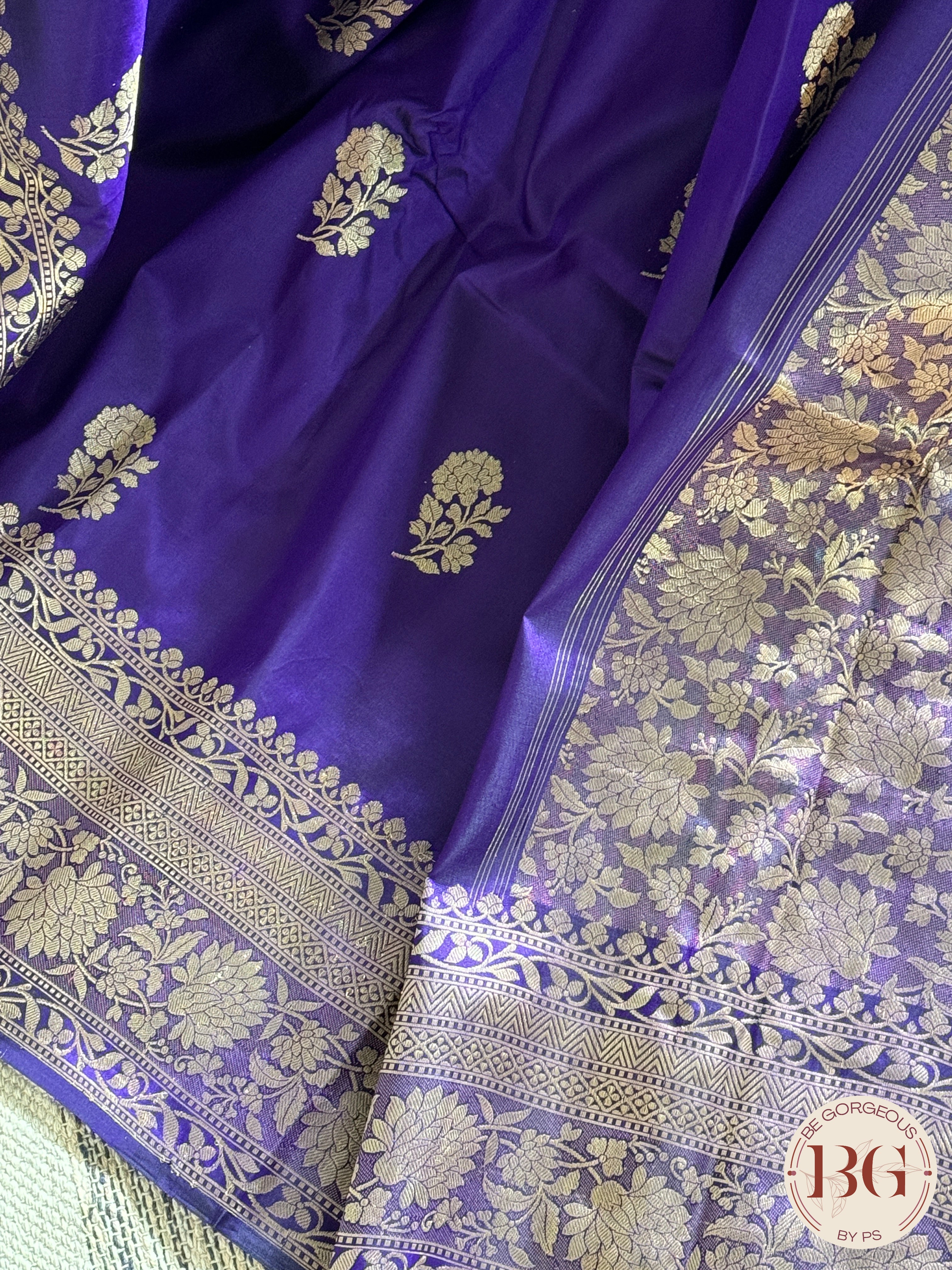 Pure Banarasi Handloom Katan Silk Kadhua Weaved Saree - Blue
Silkmark certfiied