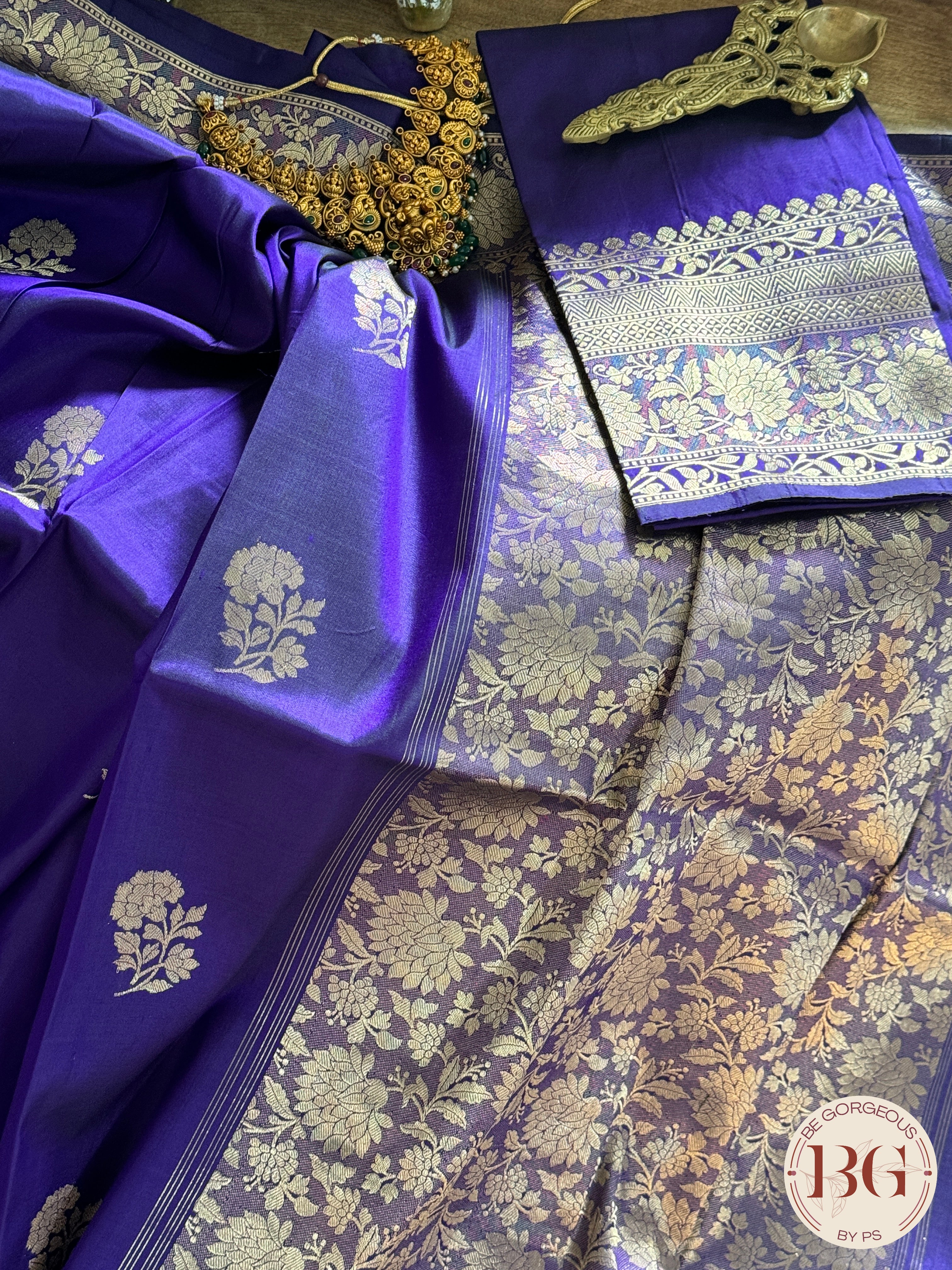 Pure Banarasi Handloom Katan Silk Kadhua Weaved Saree - Blue
Silkmark certfiied