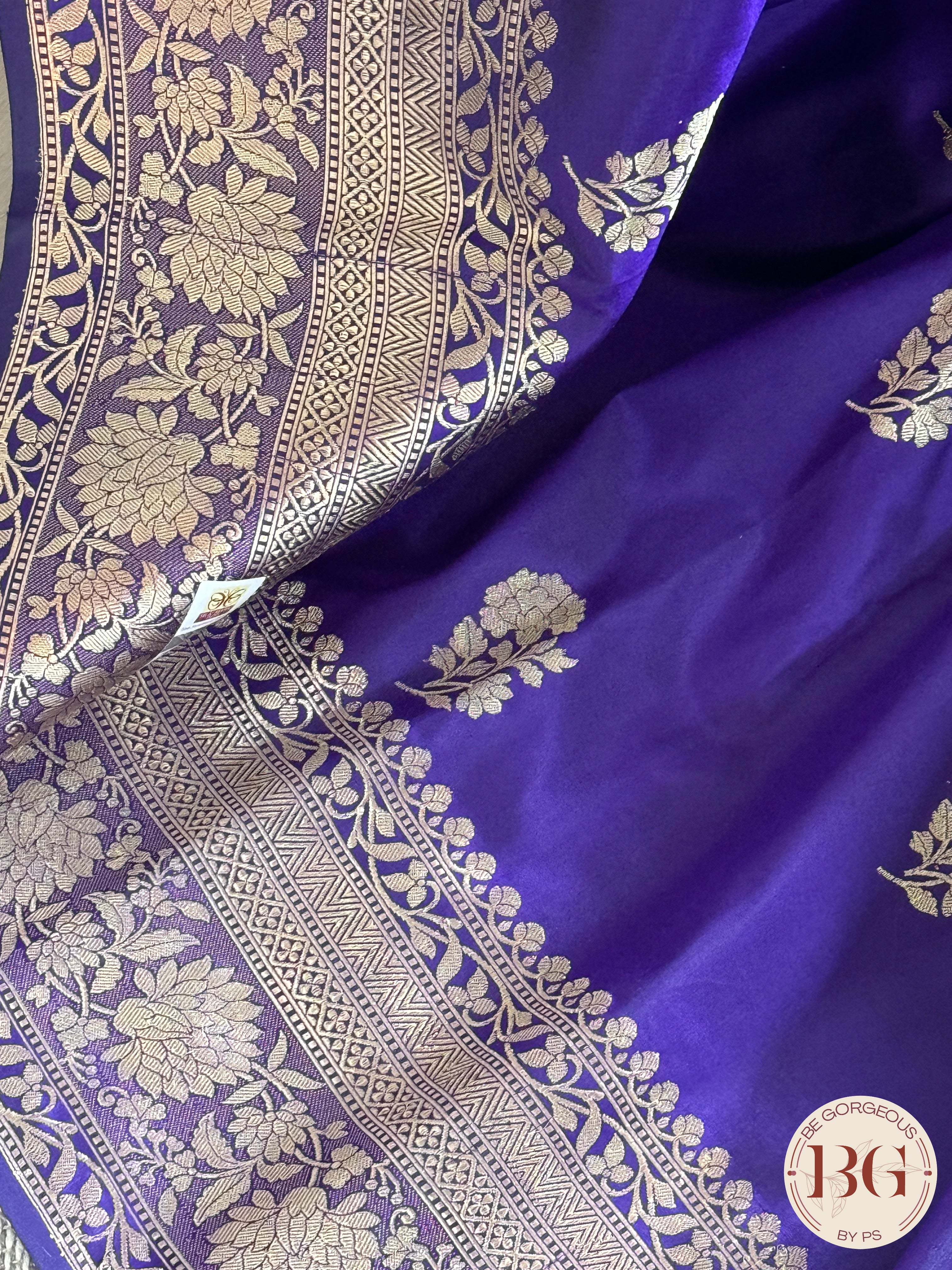 Pure Banarasi Handloom Katan Silk Kadhua Weaved Saree - Blue
Silkmark certfiied