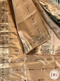 Baluchari Pure Silk saree color - cream