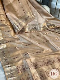 Baluchari Pure Silk saree color - cream