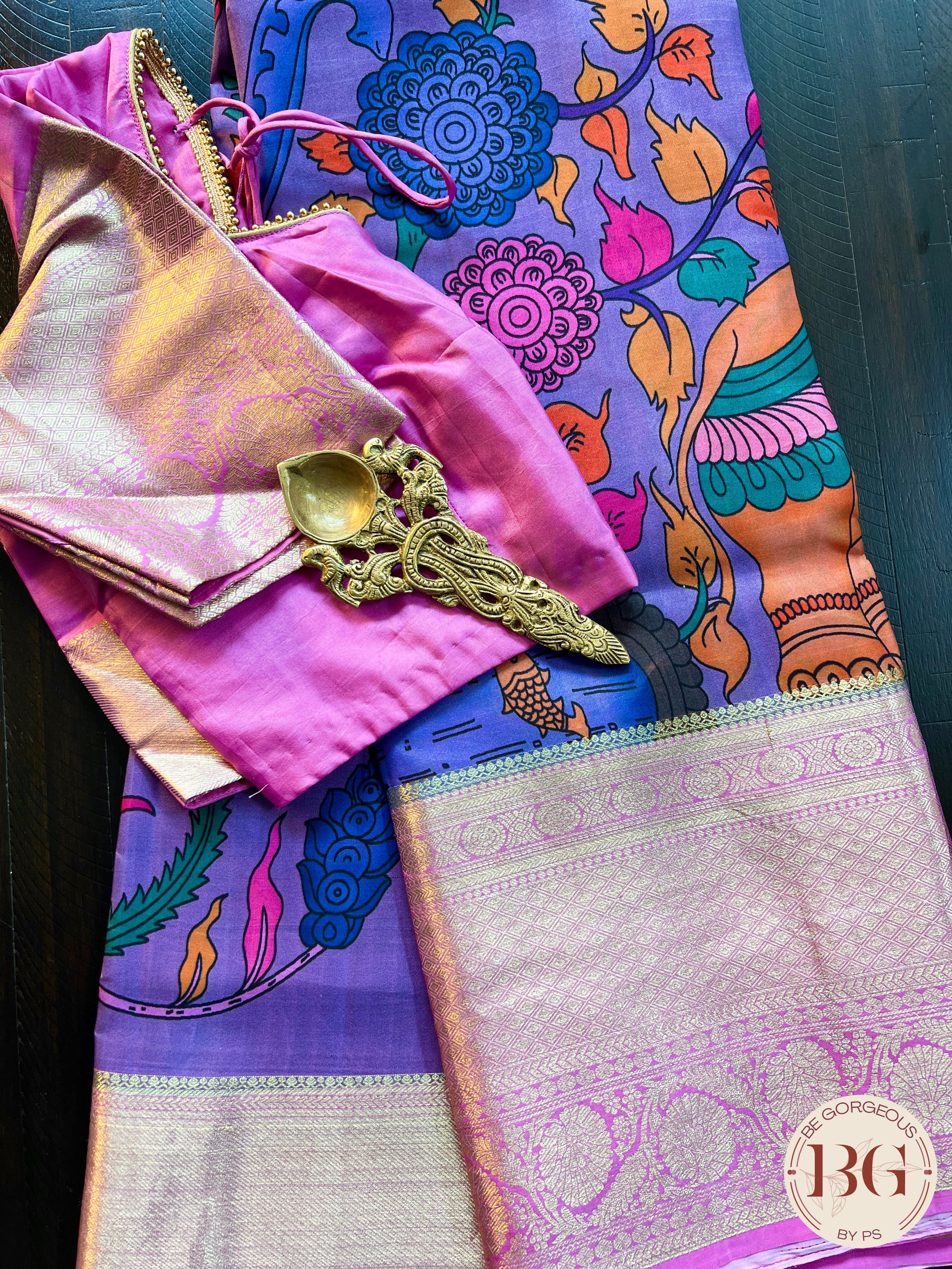 Pure Kanjeevaram Silk saree color - purple