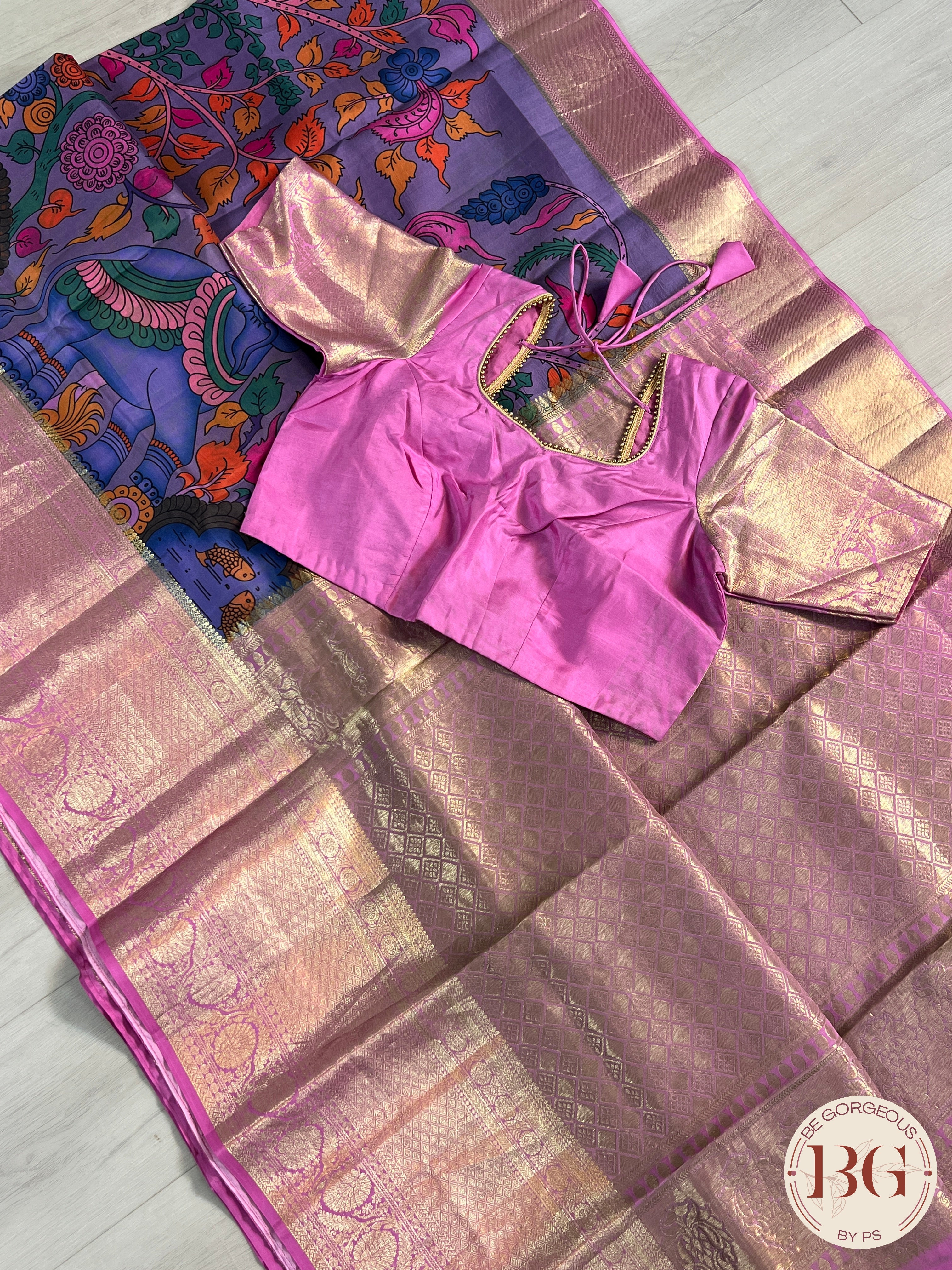 Pure Kanjeevaram Silk saree color - purple