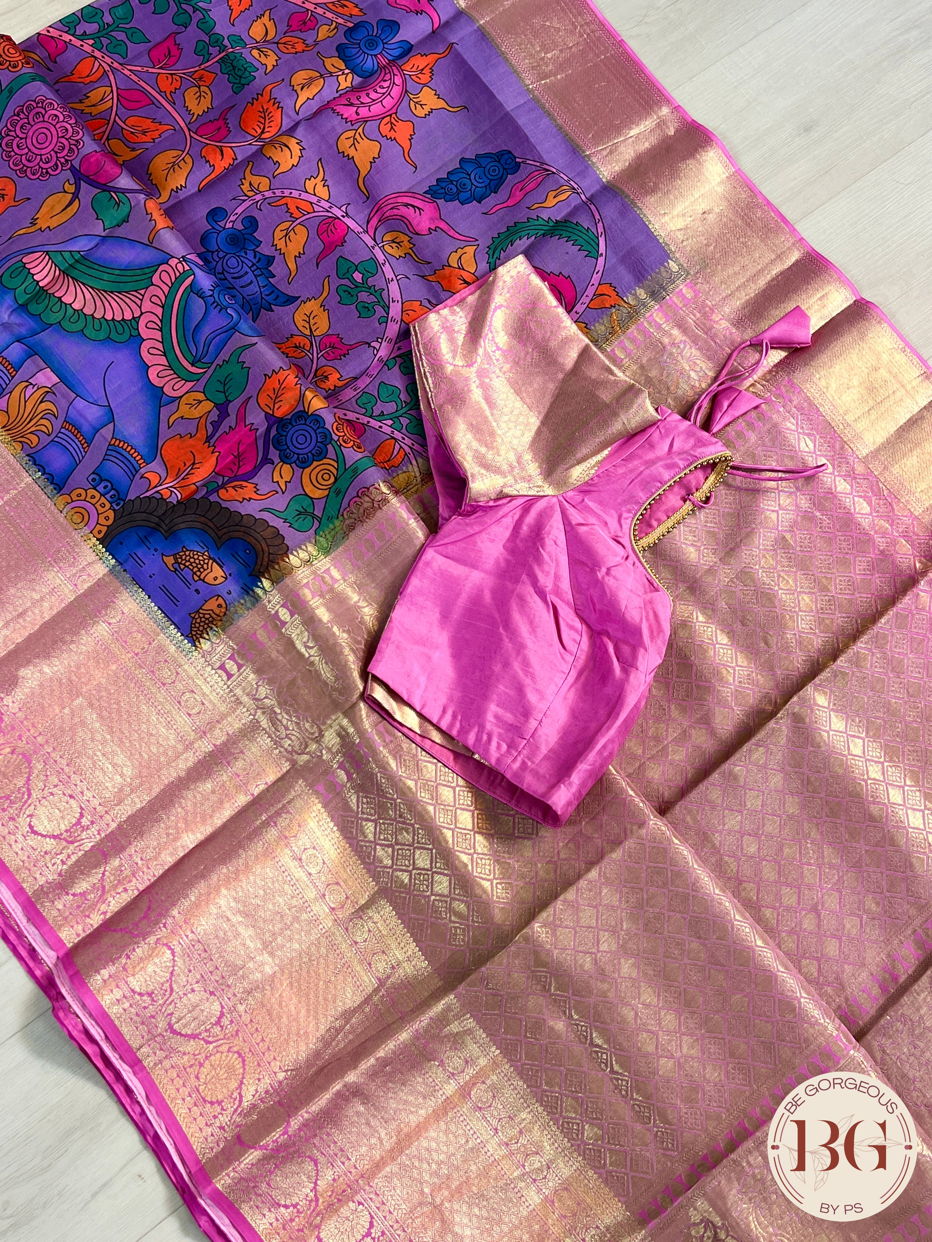 Pure Kanjeevaram Silk saree color - purple