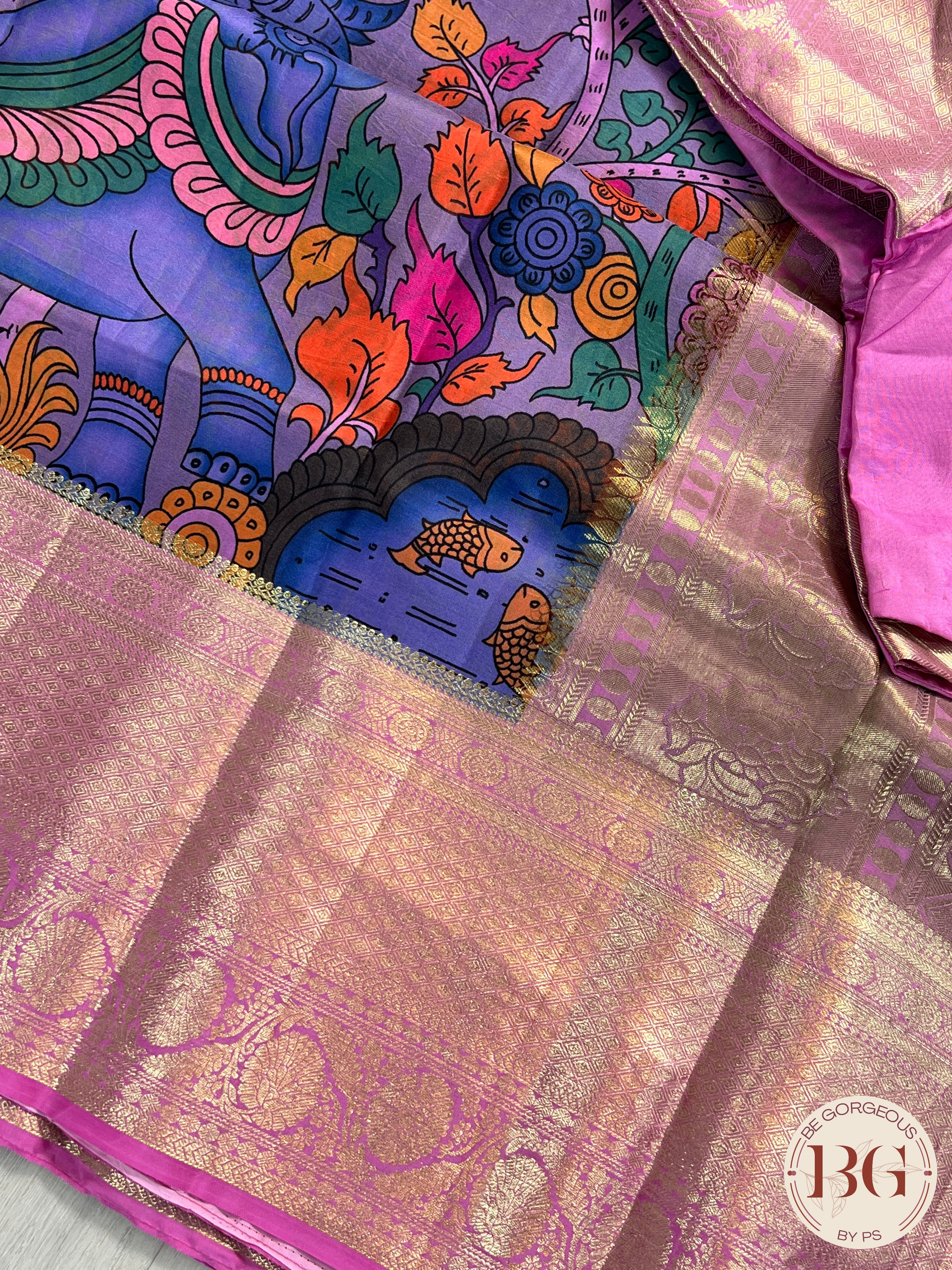 Pure Kanjeevaram Silk saree color - purple