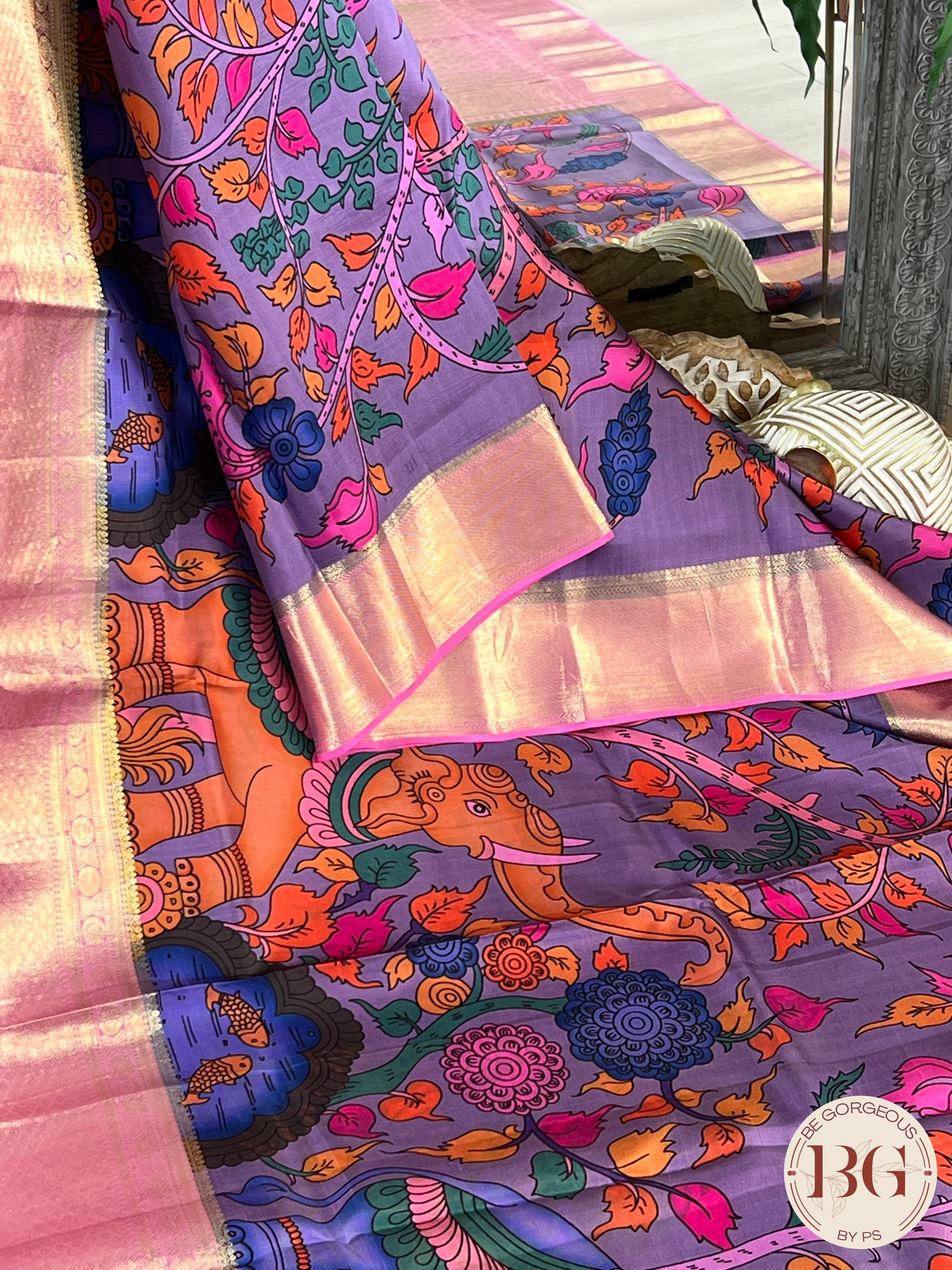 Pure Kanjeevaram Silk saree color - purple