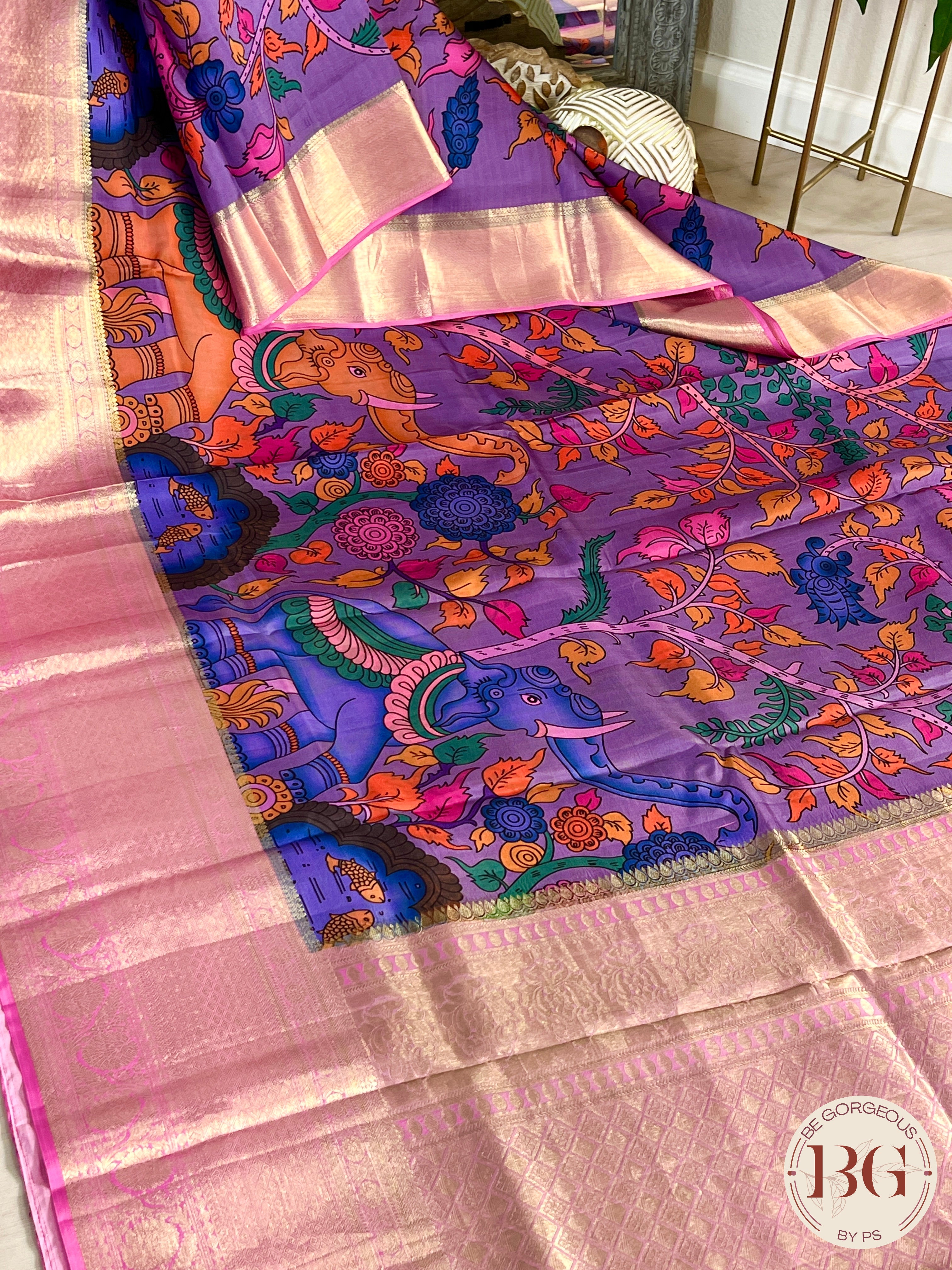 Pure Kanjeevaram Silk saree color - purple