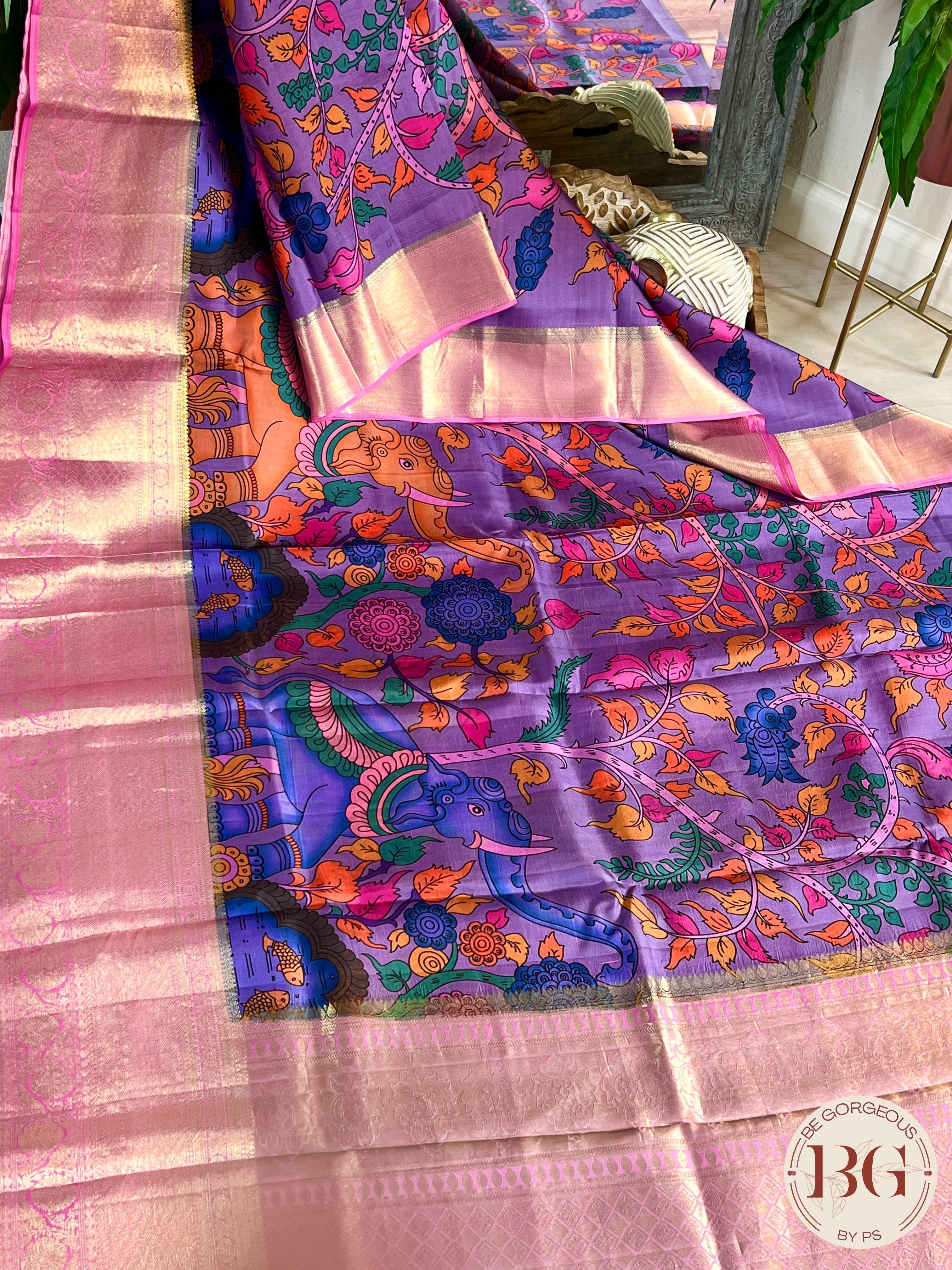 Pure Kanjeevaram Silk saree color - purple