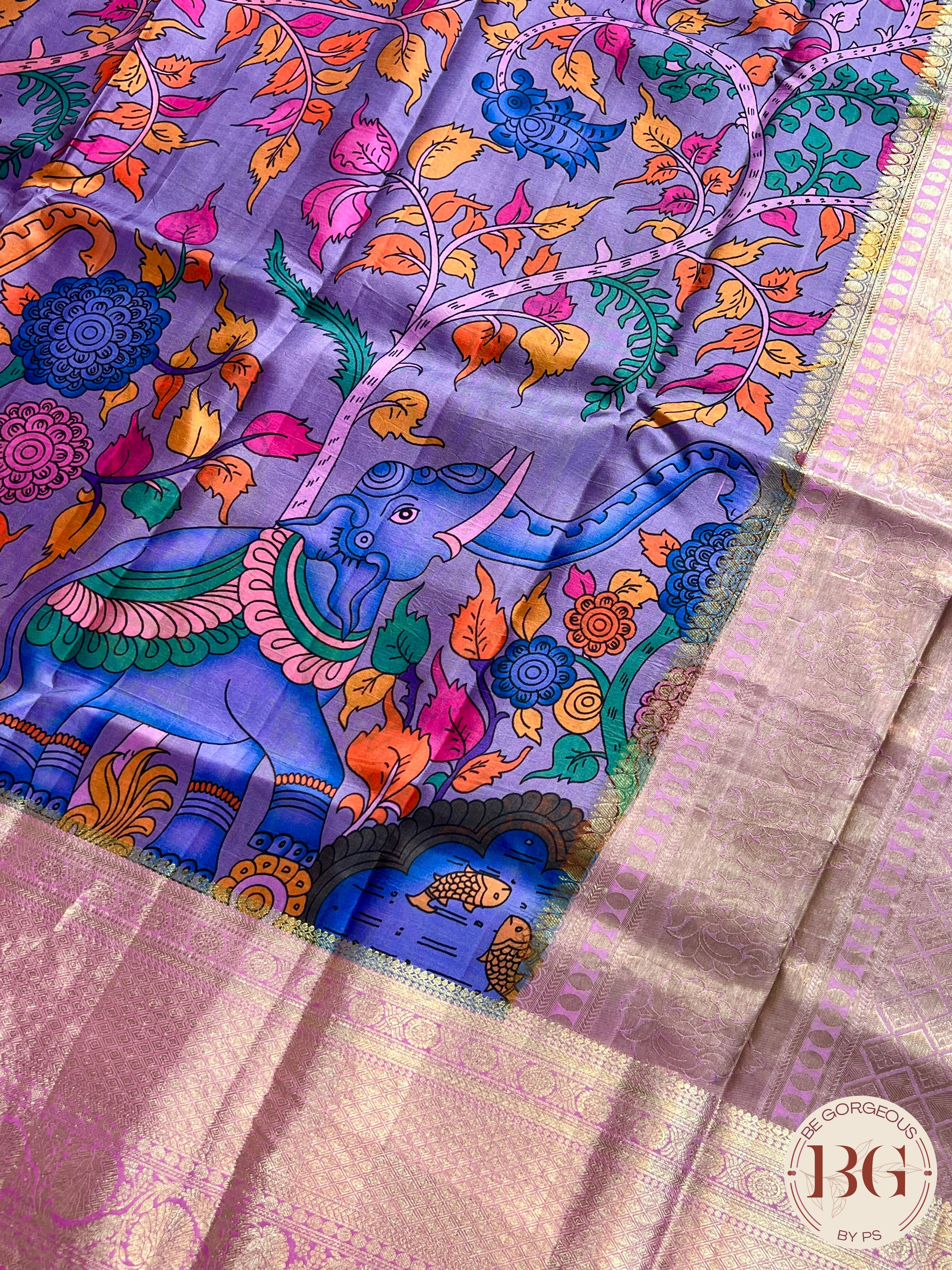 Pure Kanjeevaram Silk saree color - purple