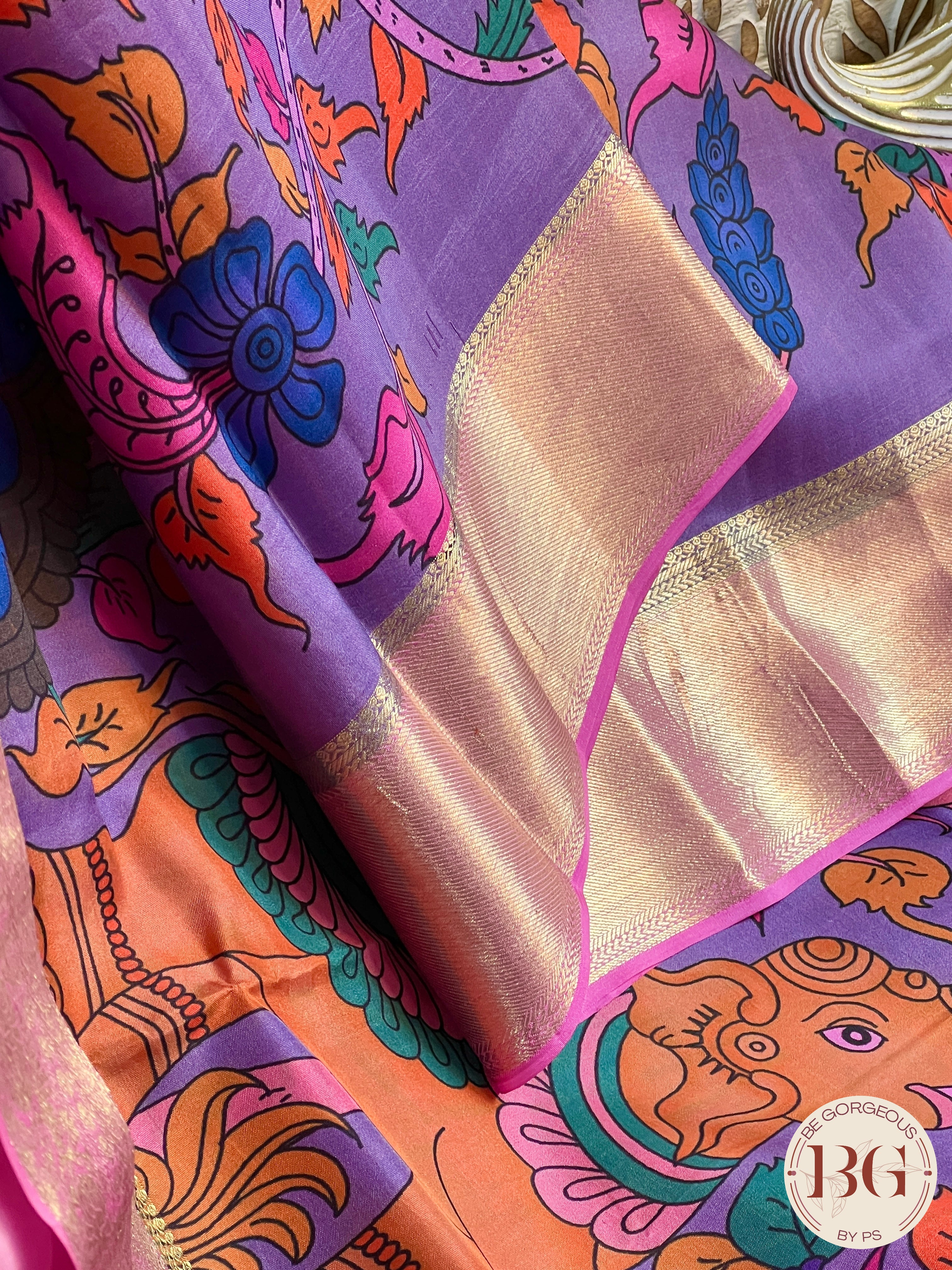 Pure Kanjeevaram Silk saree color - purple