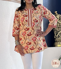 Short kurti in peach color