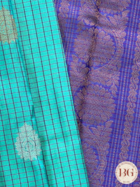 Gadwal Pure Silk Handloom Saree color - green