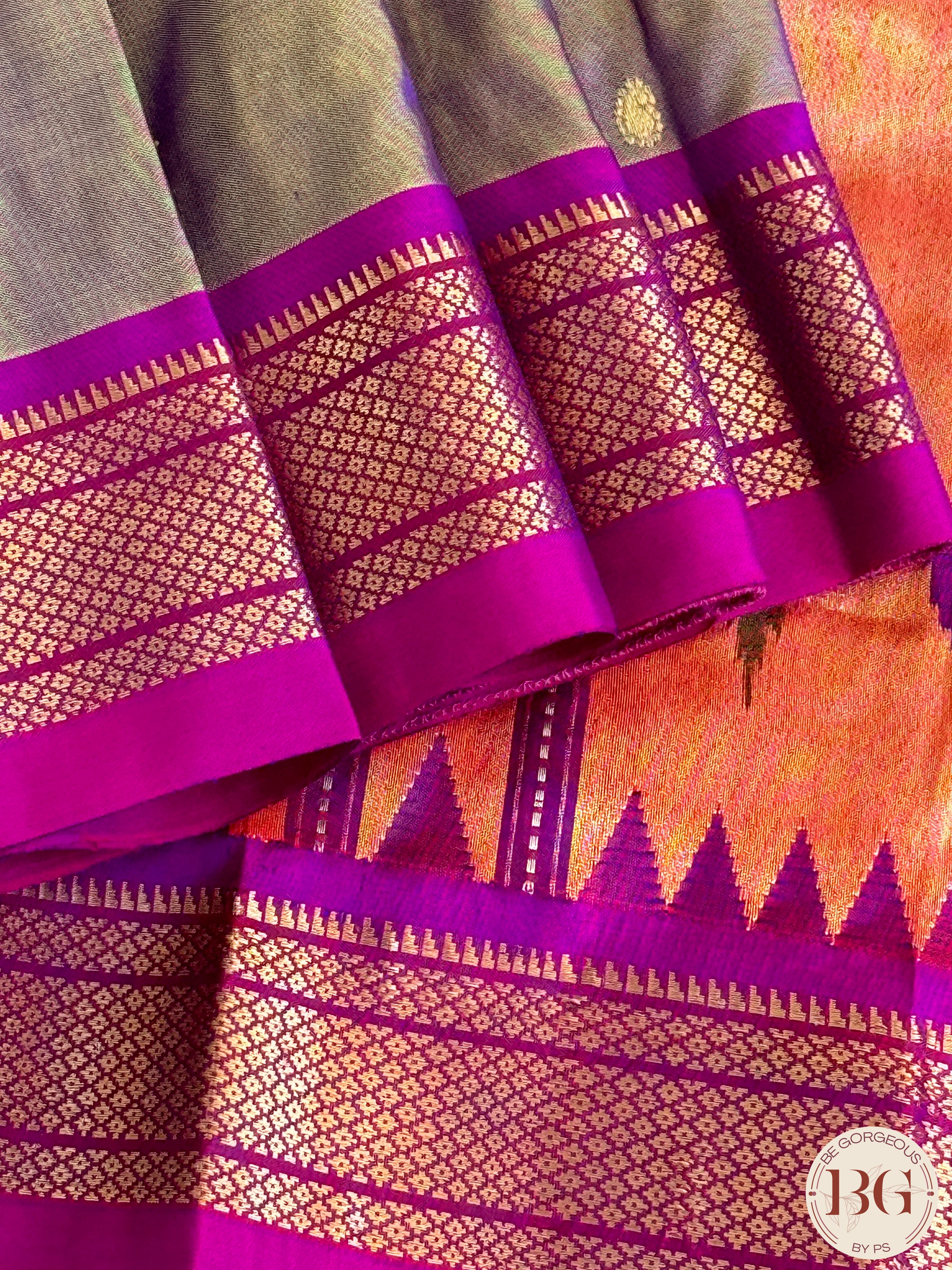 Paithani Pure Silk Handloom Saree - Light Purple