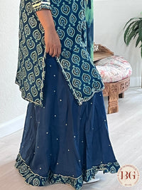 Garara Set in gorgeous Blue color with gota work and comfortable cotton fabric