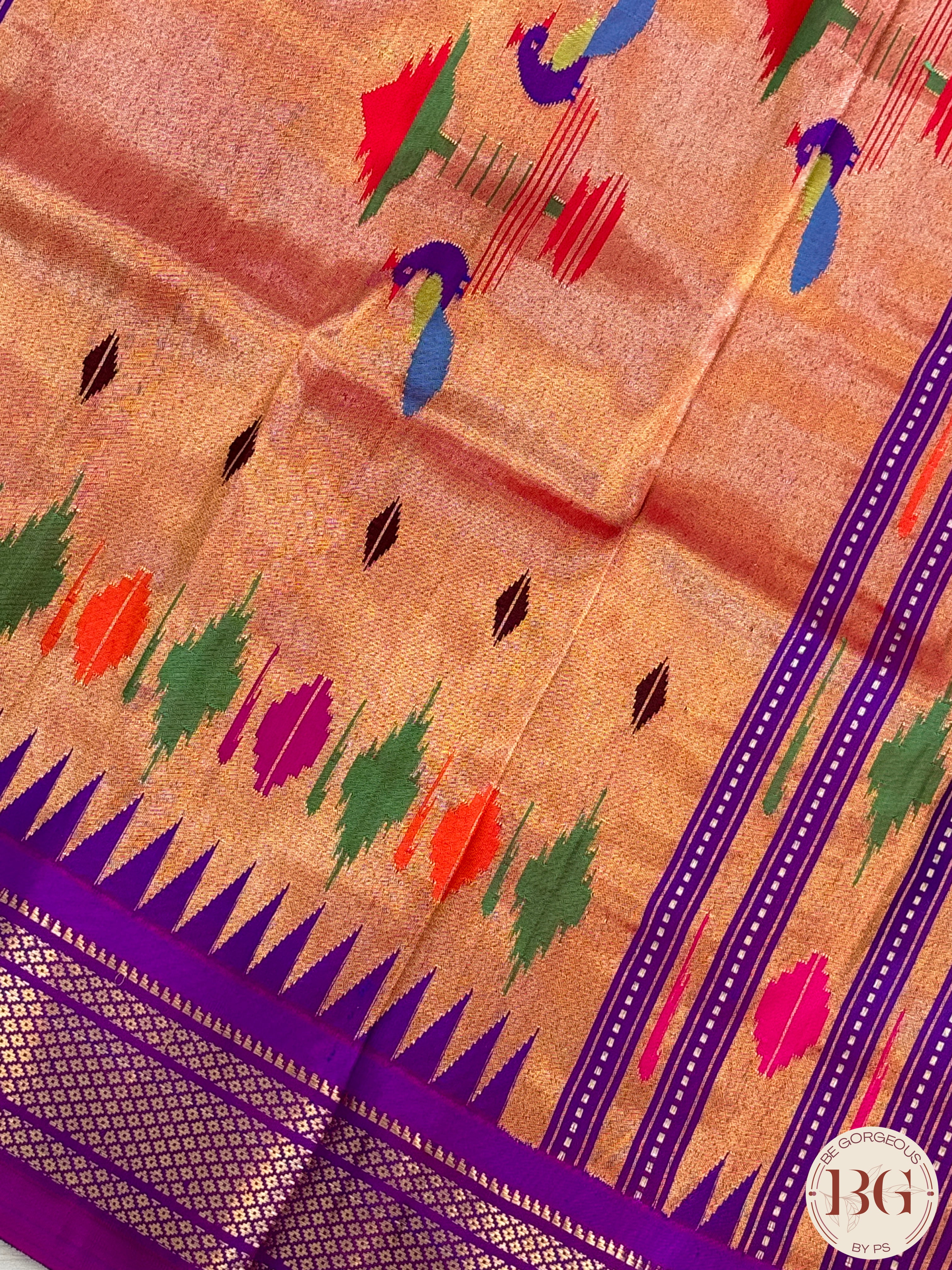 Paithani Pure Silk Handloom Saree - Blue