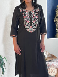 Palazzo Set in cotton with embroidery
