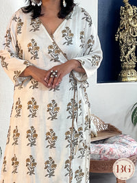 Palazzo set angrakha style in off white color