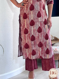 Rayon Palazzo set in gorgeous wine color