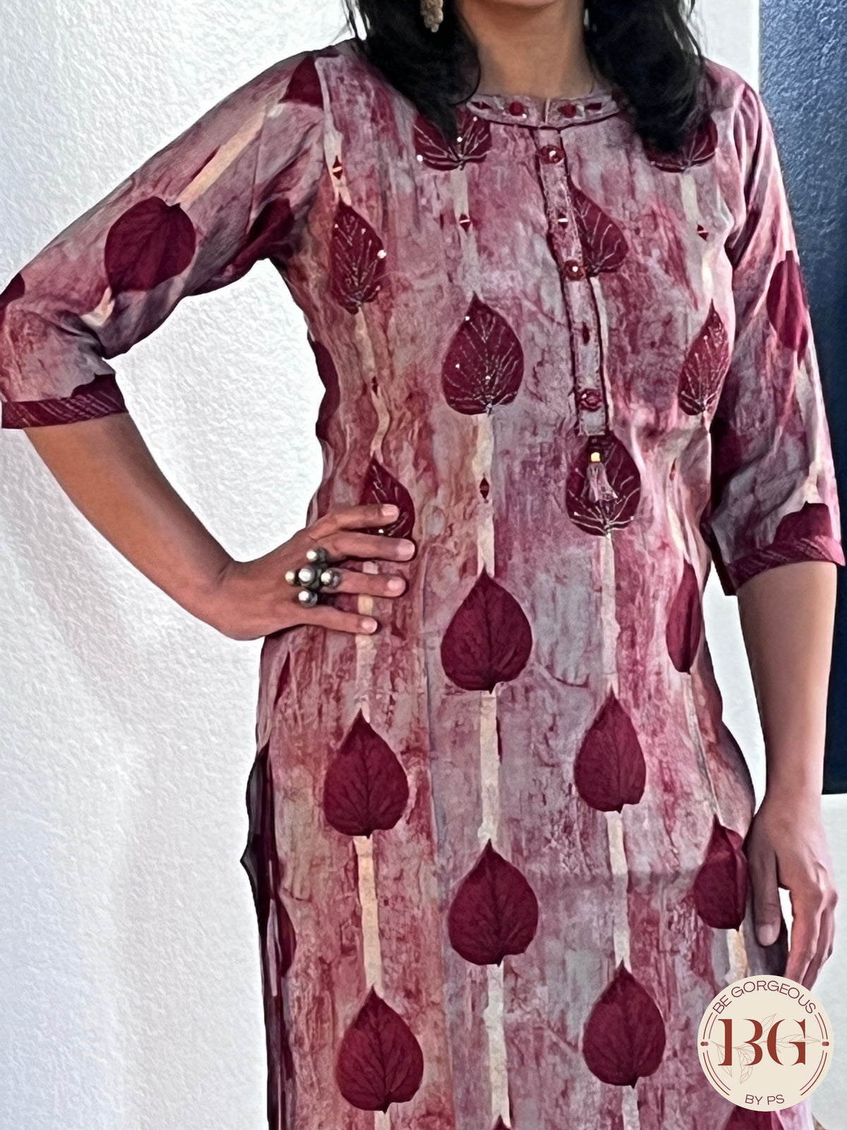 Rayon Palazzo set in gorgeous wine color