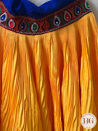 Crush cotton Rayon silk skirt skirt color - yellow