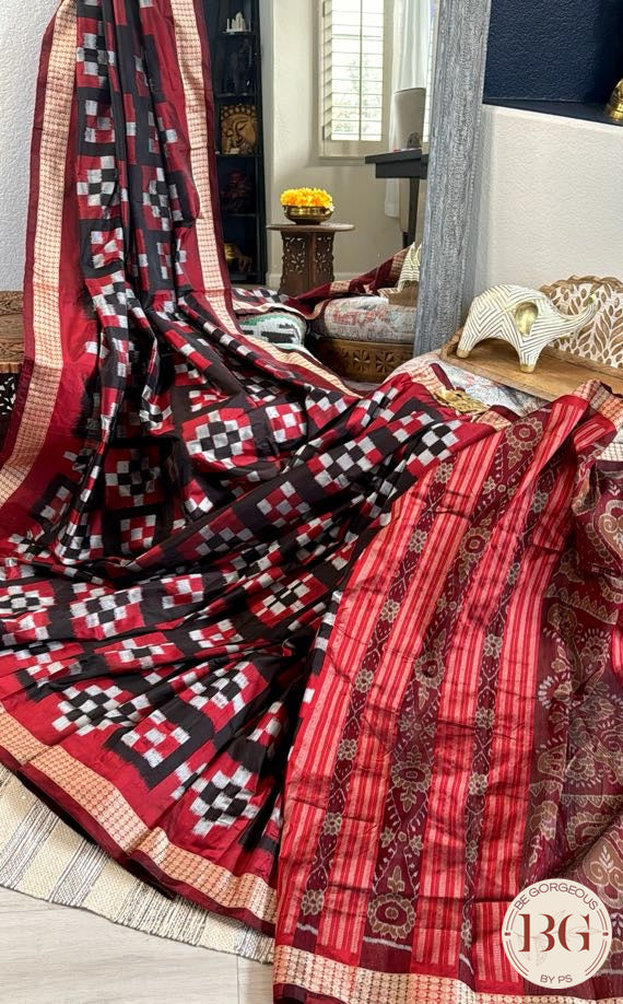 Sambalpuri pasapalli odisha handloom pure silk saree - multicolor