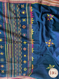 Lambani hand work on ilkal saree - Blue