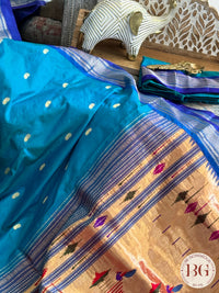 Paithani pure silk handloom - Blue