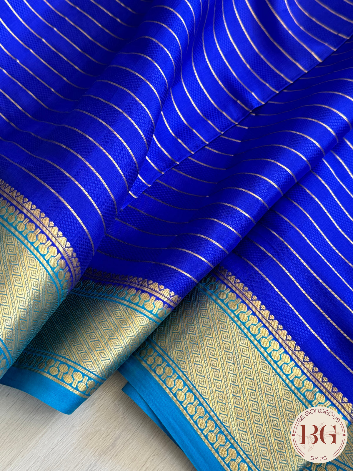 Mysore Pure Silk Handloom Saree - Royal Blue