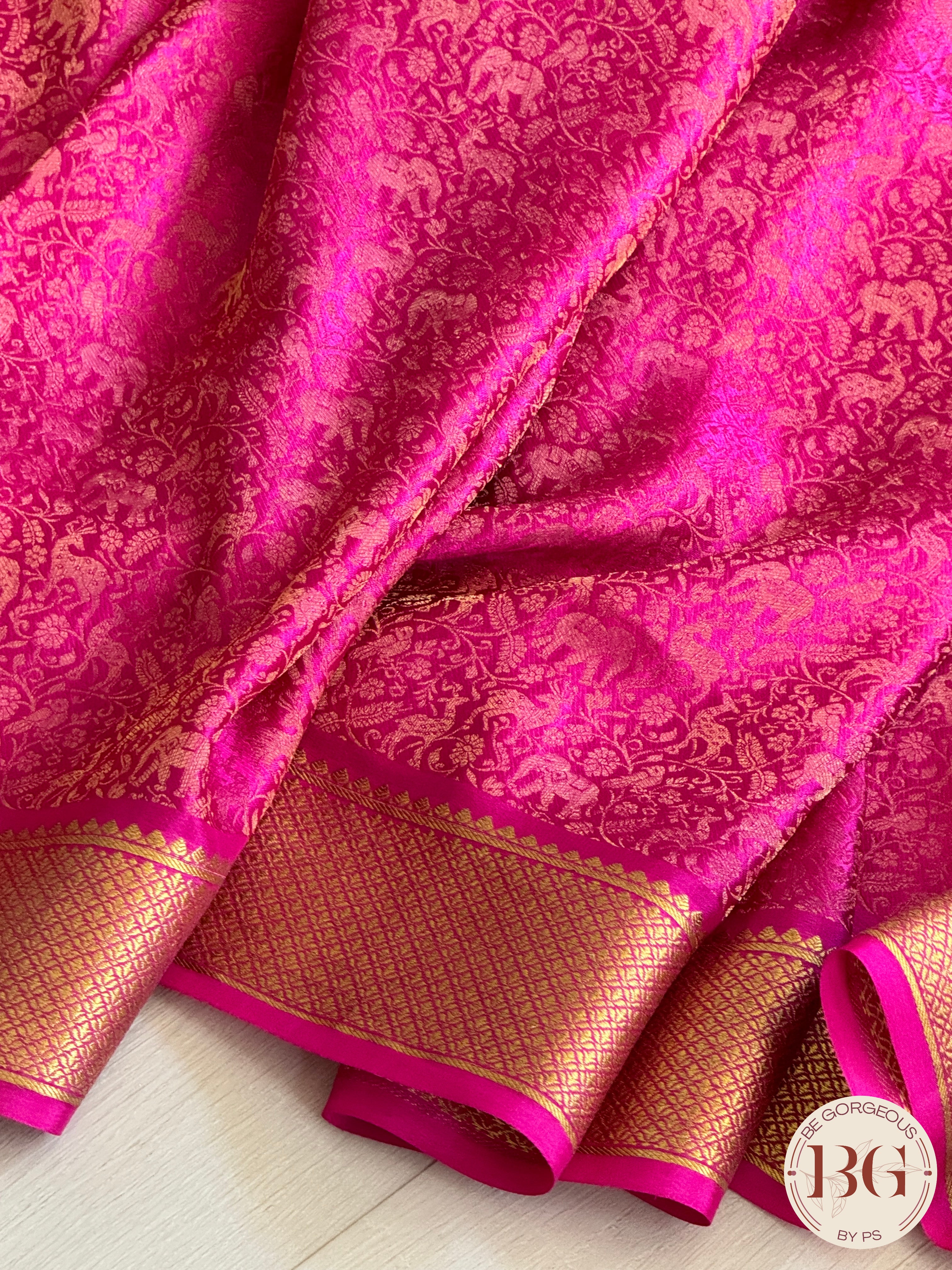 Mysore Pure Silk Handloom Saree - Pink