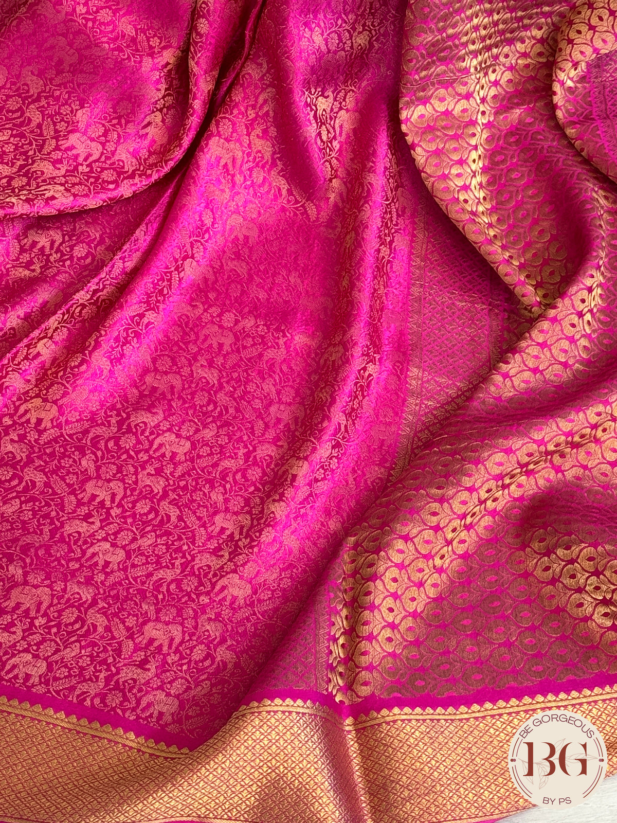 Mysore Pure Silk Handloom Saree - Pink