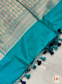 Banarasi Handloom Katan Silk Saree - Silk mark certfied - Blue