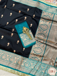 Banarasi Handloom Katan Silk Saree - Silk mark certfied - Black