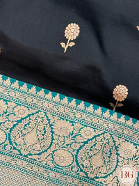 Banarasi Handloom Katan Silk Saree - Silk mark certfied - Black