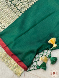 Banarasi Handloom Katan Silk brocade Saree - Silk mark certfied - green