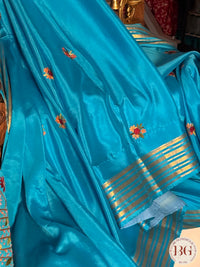 Mysore Silk Saree with lambani work - Light Blue