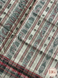 Tussar Silk Hazar butti handloom pure silk saree - Black